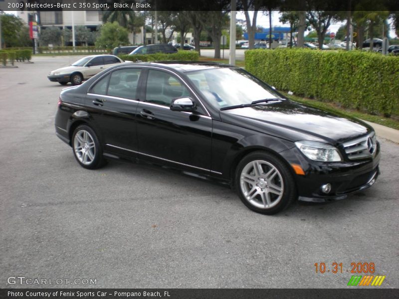 Black / Black 2009 Mercedes-Benz C 350 Sport