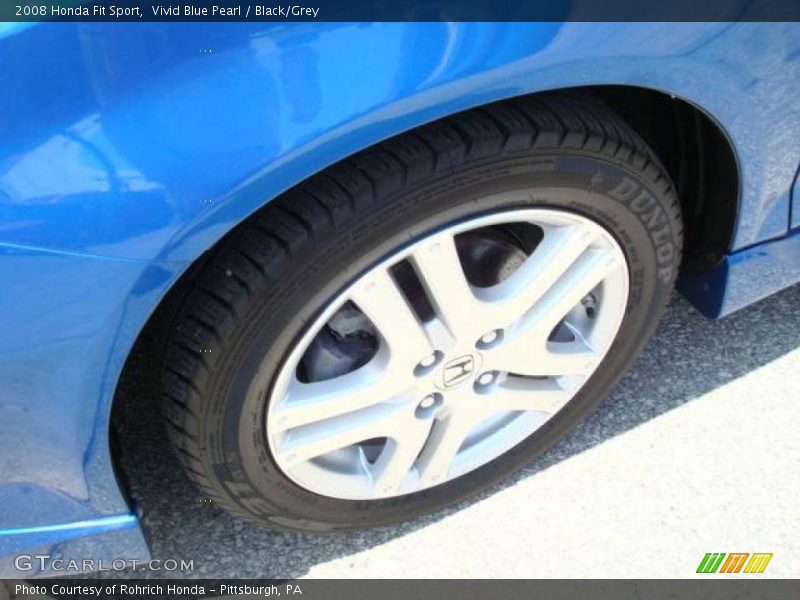 Vivid Blue Pearl / Black/Grey 2008 Honda Fit Sport