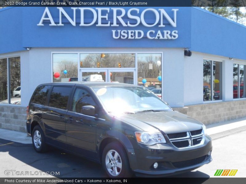 Dark Charcoal Pearl / Black/Light Graystone 2012 Dodge Grand Caravan Crew