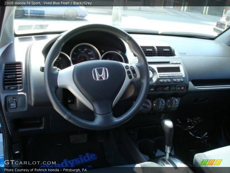 Vivid Blue Pearl / Black/Grey 2008 Honda Fit Sport