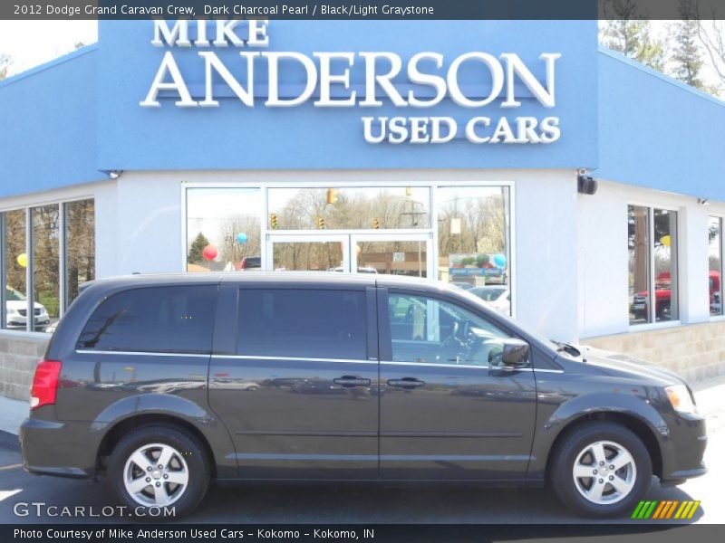 Dark Charcoal Pearl / Black/Light Graystone 2012 Dodge Grand Caravan Crew