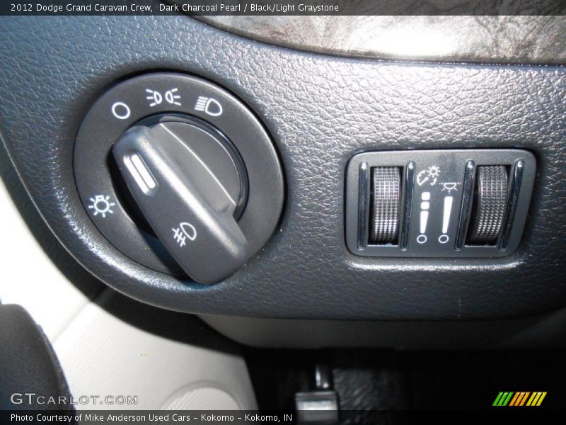 Dark Charcoal Pearl / Black/Light Graystone 2012 Dodge Grand Caravan Crew