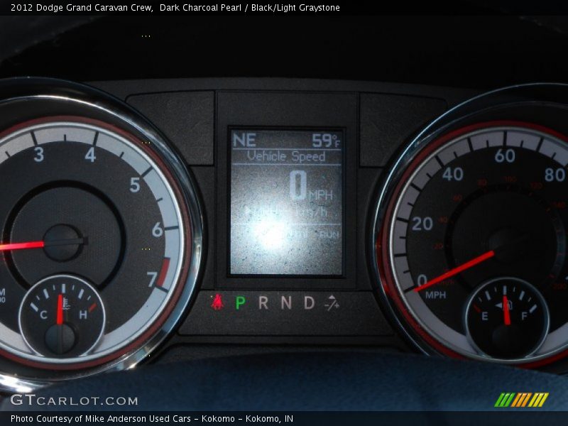 Dark Charcoal Pearl / Black/Light Graystone 2012 Dodge Grand Caravan Crew
