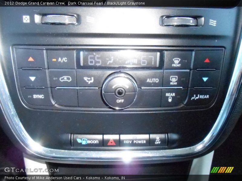 Dark Charcoal Pearl / Black/Light Graystone 2012 Dodge Grand Caravan Crew