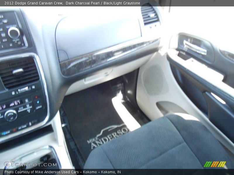 Dark Charcoal Pearl / Black/Light Graystone 2012 Dodge Grand Caravan Crew