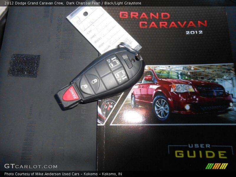 Dark Charcoal Pearl / Black/Light Graystone 2012 Dodge Grand Caravan Crew