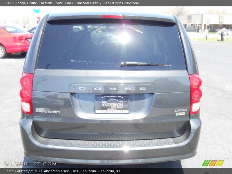 Dark Charcoal Pearl / Black/Light Graystone 2012 Dodge Grand Caravan Crew