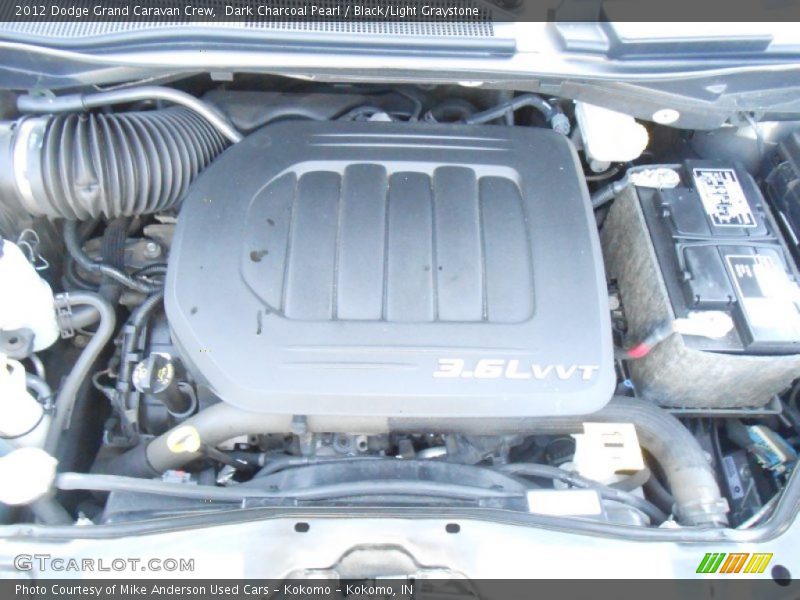 Dark Charcoal Pearl / Black/Light Graystone 2012 Dodge Grand Caravan Crew