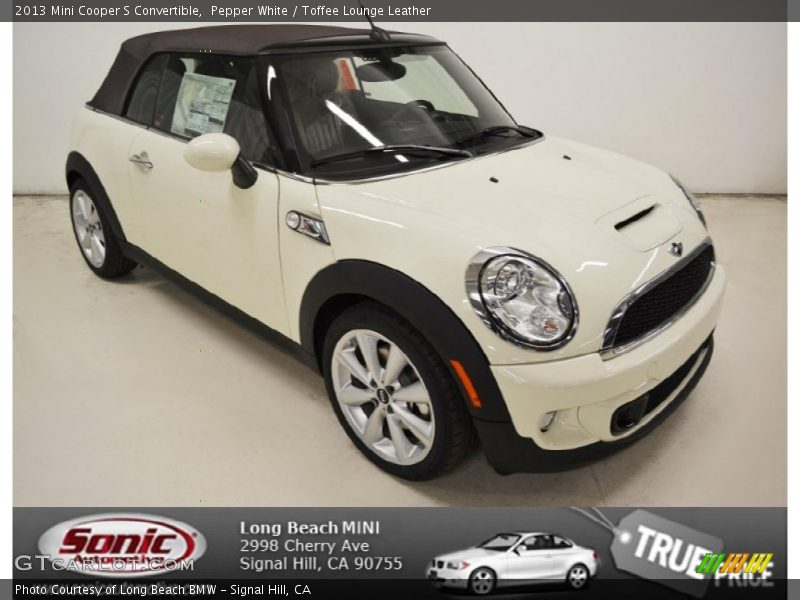 Pepper White / Toffee Lounge Leather 2013 Mini Cooper S Convertible
