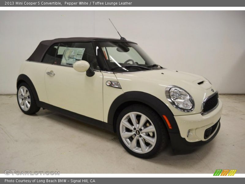 Pepper White / Toffee Lounge Leather 2013 Mini Cooper S Convertible