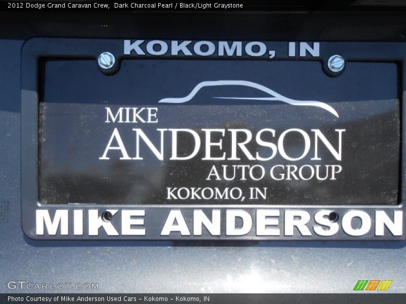 Dark Charcoal Pearl / Black/Light Graystone 2012 Dodge Grand Caravan Crew