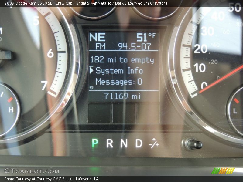 Bright Silver Metallic / Dark Slate/Medium Graystone 2009 Dodge Ram 1500 SLT Crew Cab