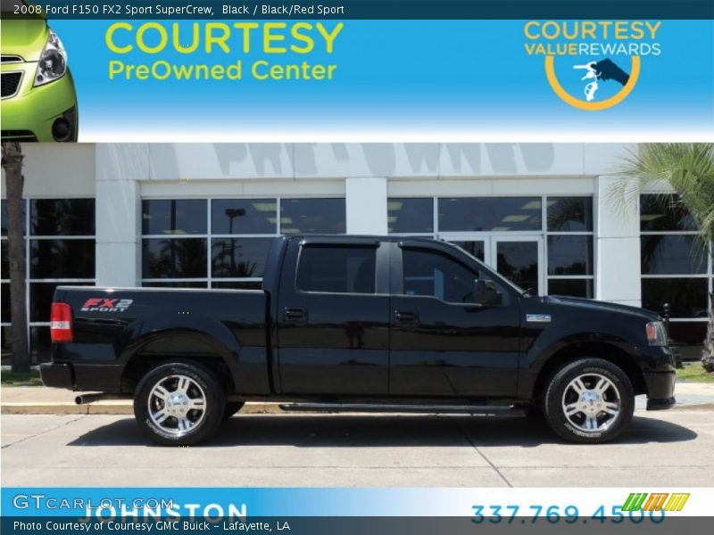 Black / Black/Red Sport 2008 Ford F150 FX2 Sport SuperCrew