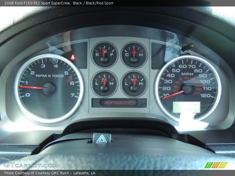 Black / Black/Red Sport 2008 Ford F150 FX2 Sport SuperCrew