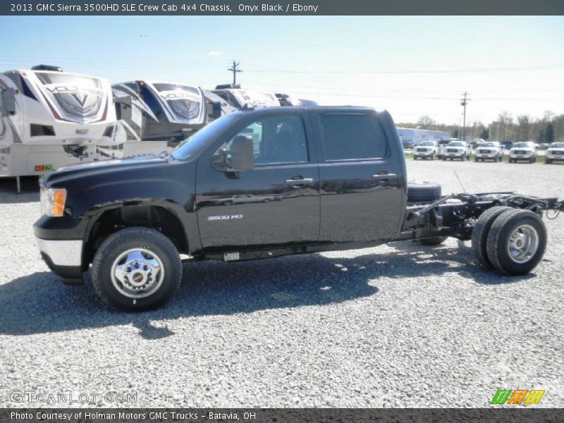 Onyx Black / Ebony 2013 GMC Sierra 3500HD SLE Crew Cab 4x4 Chassis