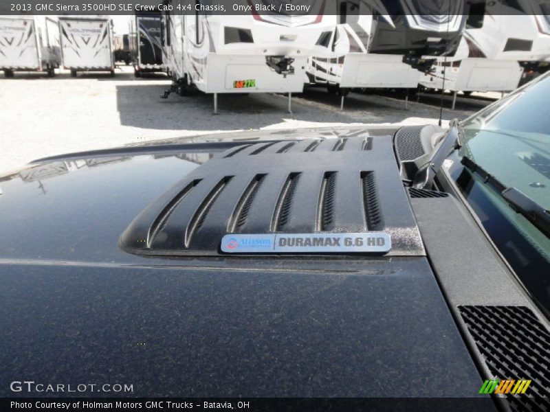 Onyx Black / Ebony 2013 GMC Sierra 3500HD SLE Crew Cab 4x4 Chassis