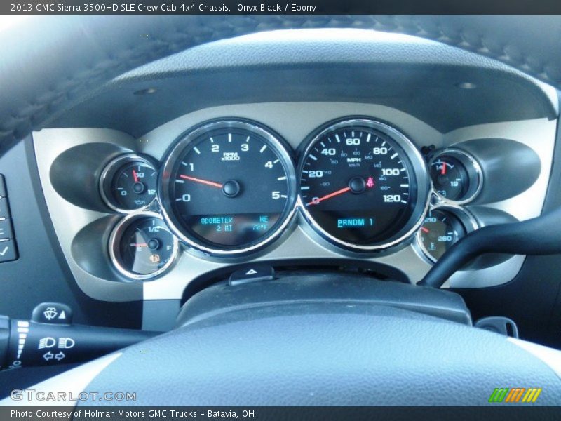 Onyx Black / Ebony 2013 GMC Sierra 3500HD SLE Crew Cab 4x4 Chassis