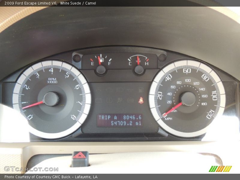 White Suede / Camel 2009 Ford Escape Limited V6