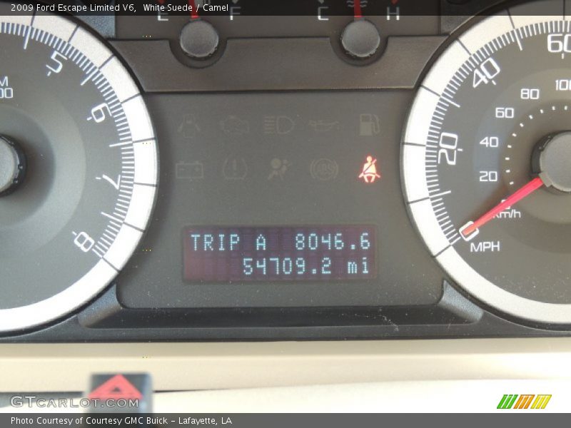 White Suede / Camel 2009 Ford Escape Limited V6