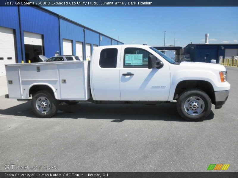 Summit White / Dark Titanium 2013 GMC Sierra 2500HD Extended Cab Utility Truck