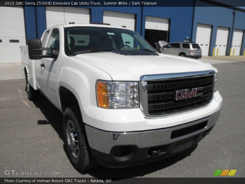 Summit White / Dark Titanium 2013 GMC Sierra 2500HD Extended Cab Utility Truck