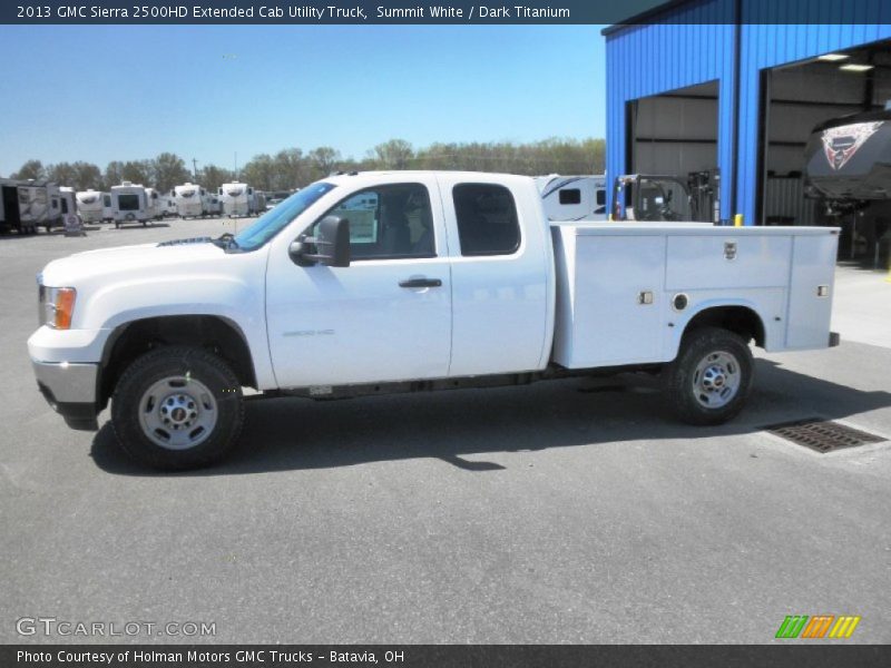 Summit White / Dark Titanium 2013 GMC Sierra 2500HD Extended Cab Utility Truck