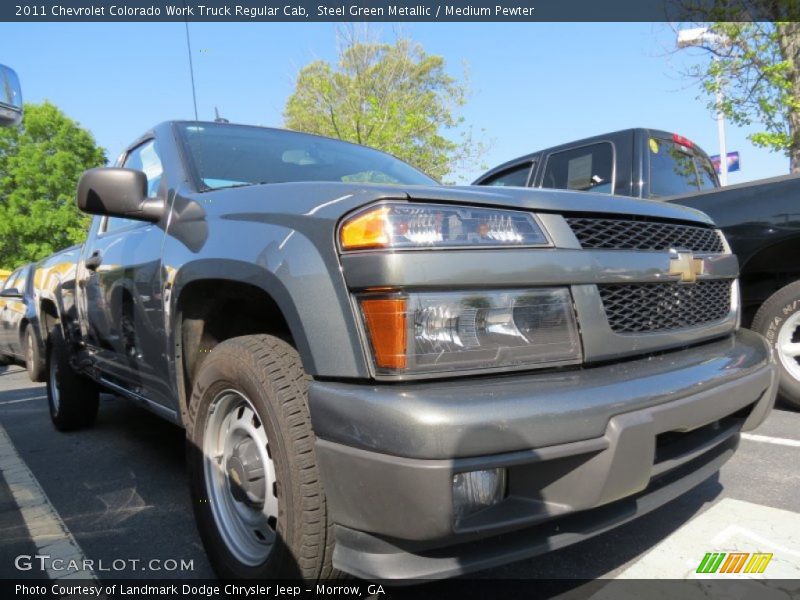 Steel Green Metallic / Medium Pewter 2011 Chevrolet Colorado Work Truck Regular Cab