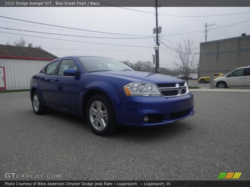 Blue Streak Pearl / Black 2013 Dodge Avenger SXT