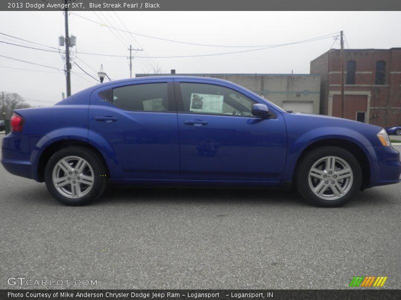Blue Streak Pearl / Black 2013 Dodge Avenger SXT