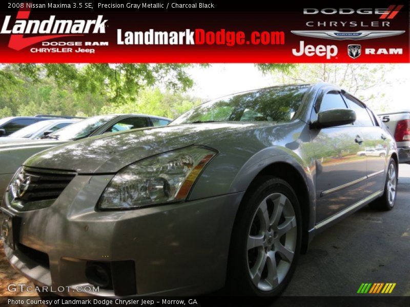 Precision Gray Metallic / Charcoal Black 2008 Nissan Maxima 3.5 SE