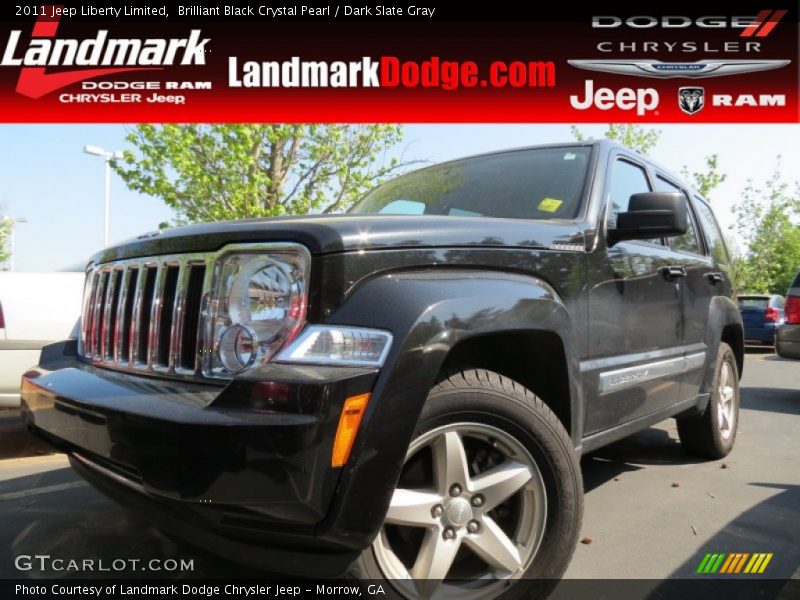 Brilliant Black Crystal Pearl / Dark Slate Gray 2011 Jeep Liberty Limited