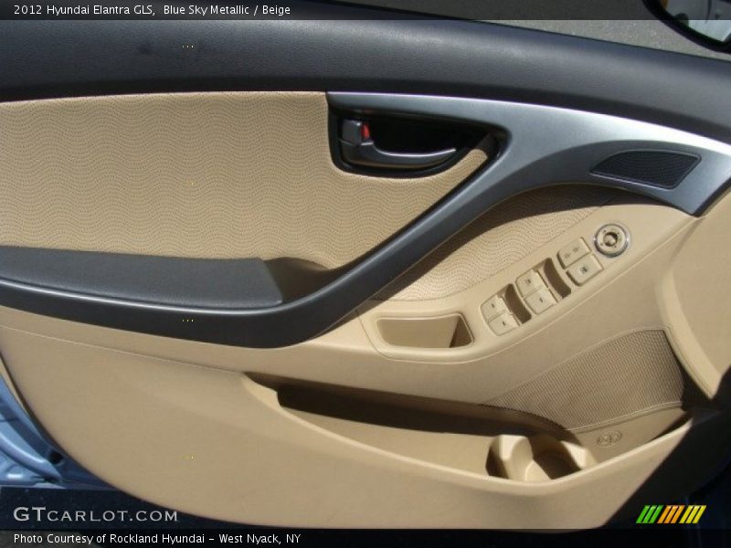 Blue Sky Metallic / Beige 2012 Hyundai Elantra GLS