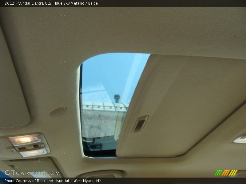Blue Sky Metallic / Beige 2012 Hyundai Elantra GLS