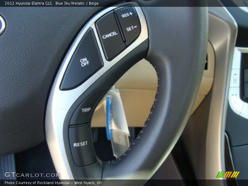 Blue Sky Metallic / Beige 2012 Hyundai Elantra GLS