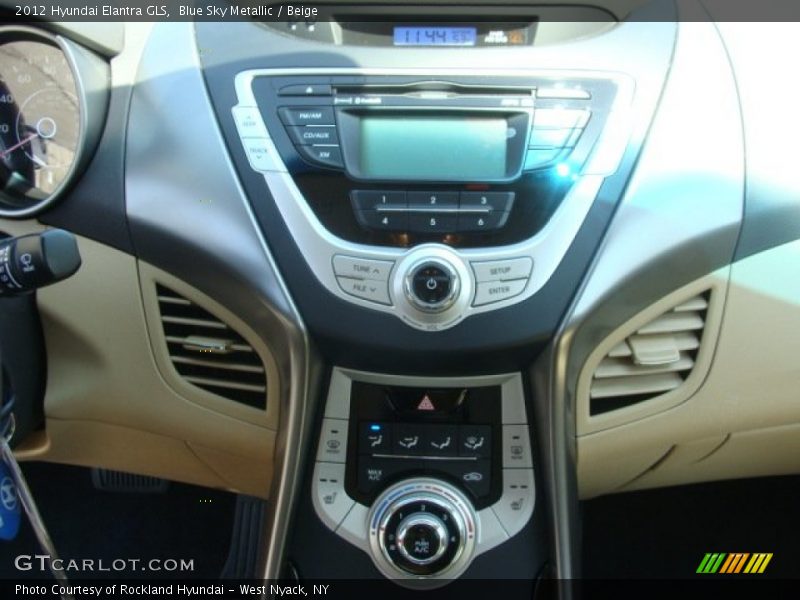 Blue Sky Metallic / Beige 2012 Hyundai Elantra GLS
