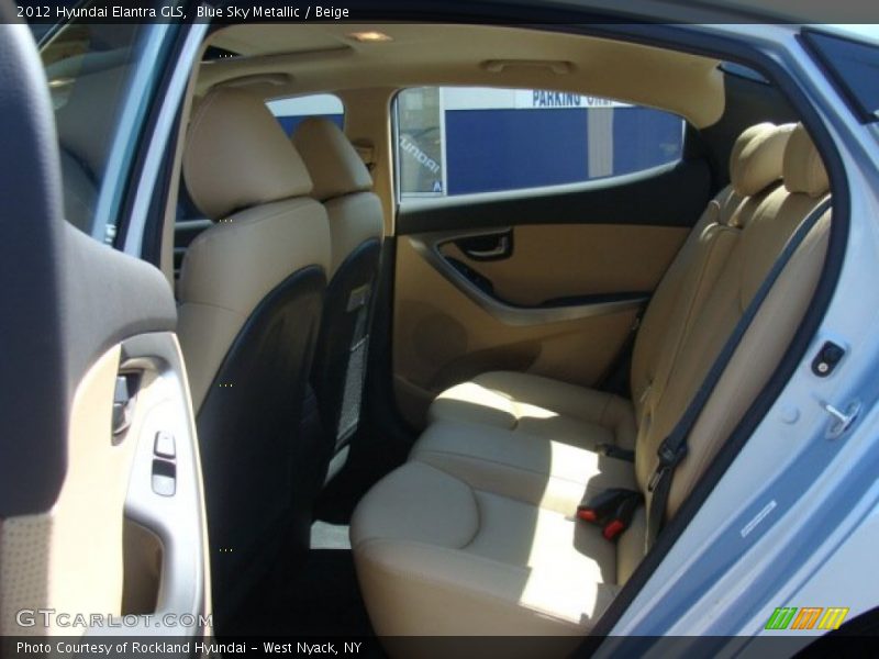 Blue Sky Metallic / Beige 2012 Hyundai Elantra GLS