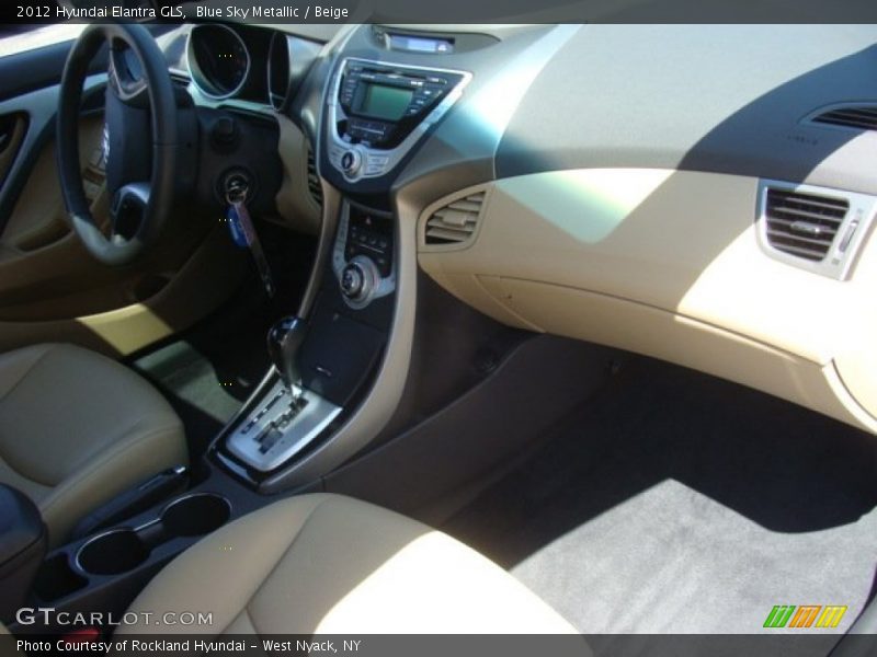 Blue Sky Metallic / Beige 2012 Hyundai Elantra GLS
