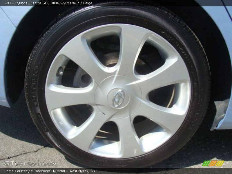 Blue Sky Metallic / Beige 2012 Hyundai Elantra GLS