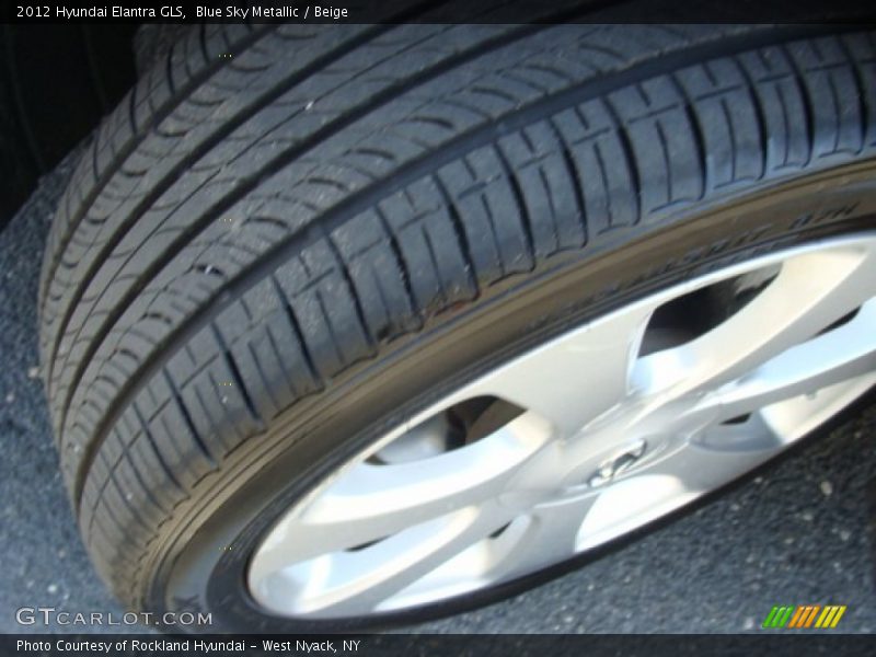 Blue Sky Metallic / Beige 2012 Hyundai Elantra GLS