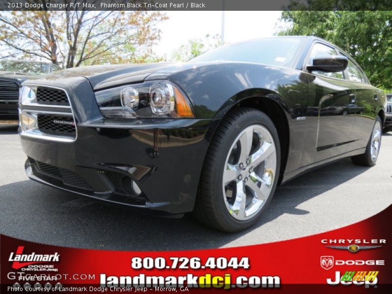 Phantom Black Tri-Coat Pearl / Black 2013 Dodge Charger R/T Max