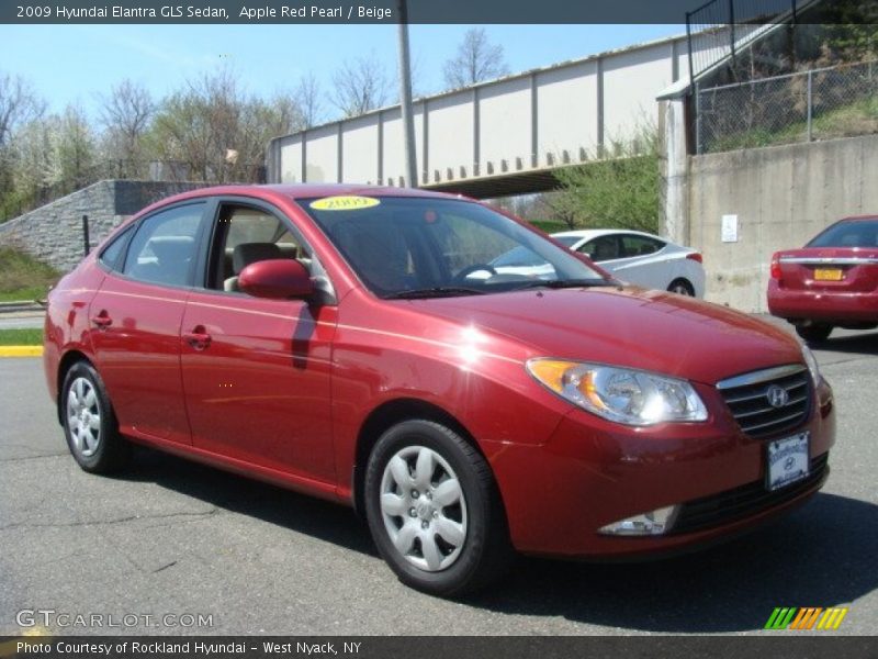 Apple Red Pearl / Beige 2009 Hyundai Elantra GLS Sedan