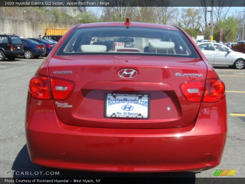 Apple Red Pearl / Beige 2009 Hyundai Elantra GLS Sedan