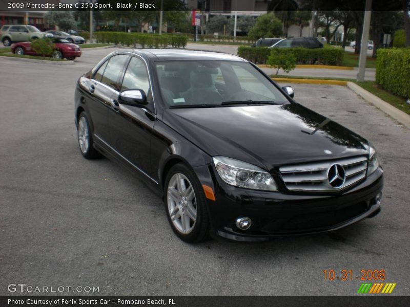 Black / Black 2009 Mercedes-Benz C 350 Sport