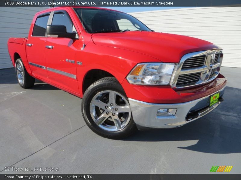 Flame Red / Dark Slate/Medium Graystone 2009 Dodge Ram 1500 Lone Star Edition Crew Cab
