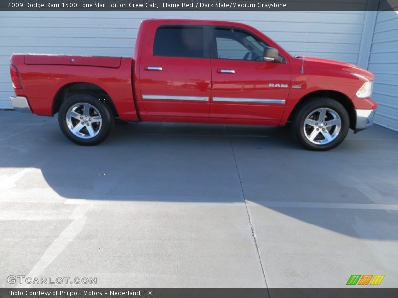 Flame Red / Dark Slate/Medium Graystone 2009 Dodge Ram 1500 Lone Star Edition Crew Cab