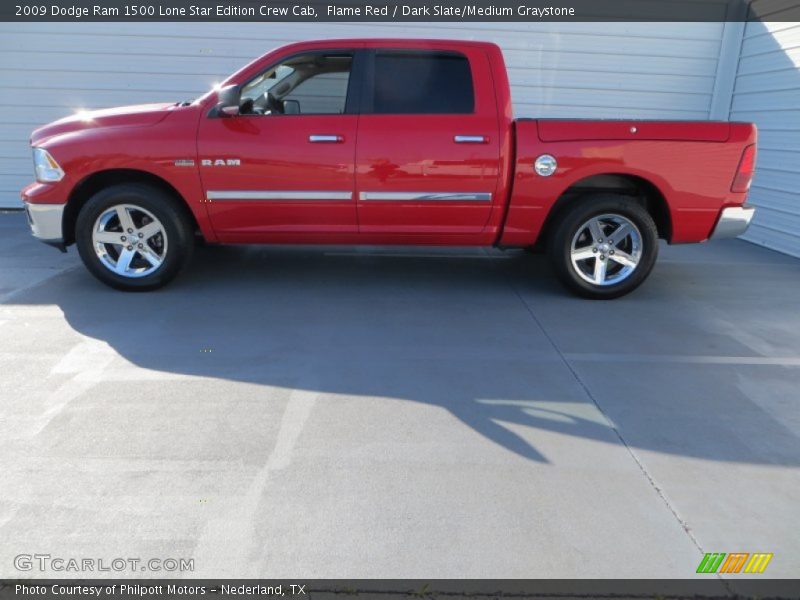 Flame Red / Dark Slate/Medium Graystone 2009 Dodge Ram 1500 Lone Star Edition Crew Cab