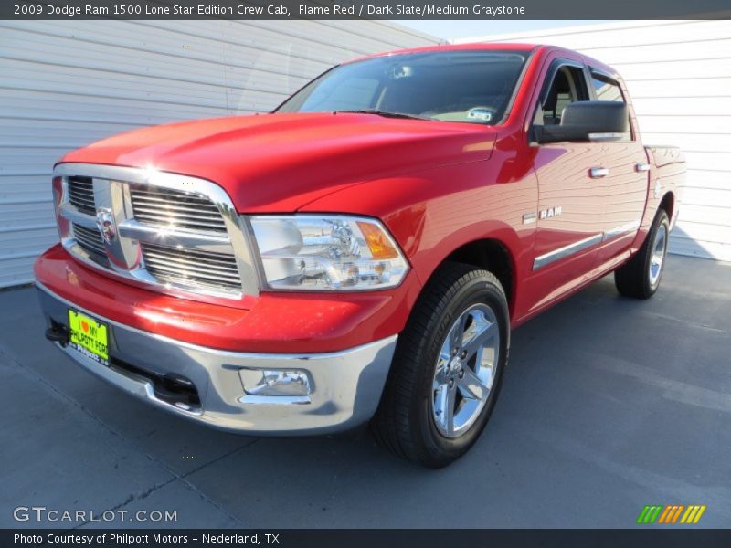 Flame Red / Dark Slate/Medium Graystone 2009 Dodge Ram 1500 Lone Star Edition Crew Cab