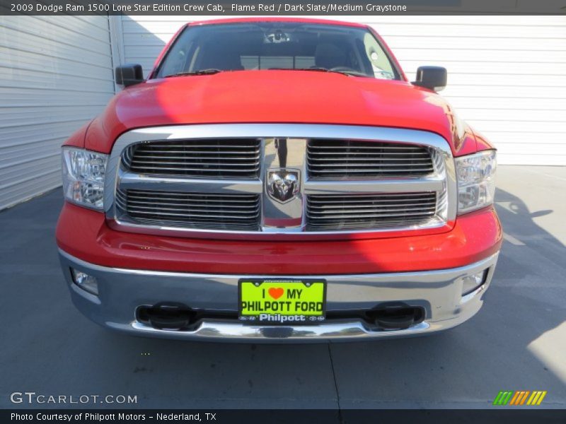 Flame Red / Dark Slate/Medium Graystone 2009 Dodge Ram 1500 Lone Star Edition Crew Cab