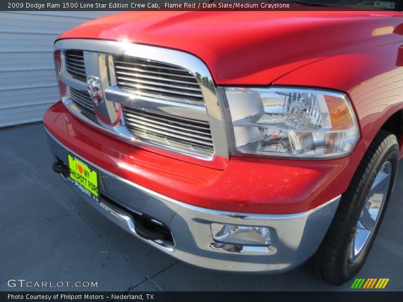 Flame Red / Dark Slate/Medium Graystone 2009 Dodge Ram 1500 Lone Star Edition Crew Cab