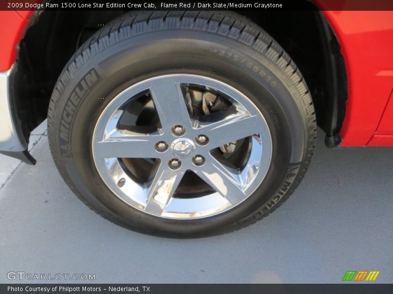 Flame Red / Dark Slate/Medium Graystone 2009 Dodge Ram 1500 Lone Star Edition Crew Cab